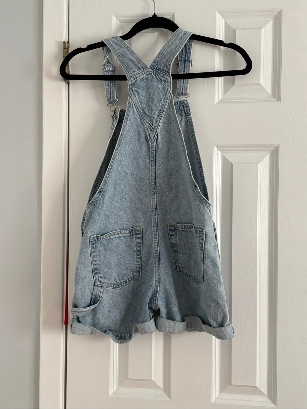 GAP Light Wash Denim Short Overalls for Kids